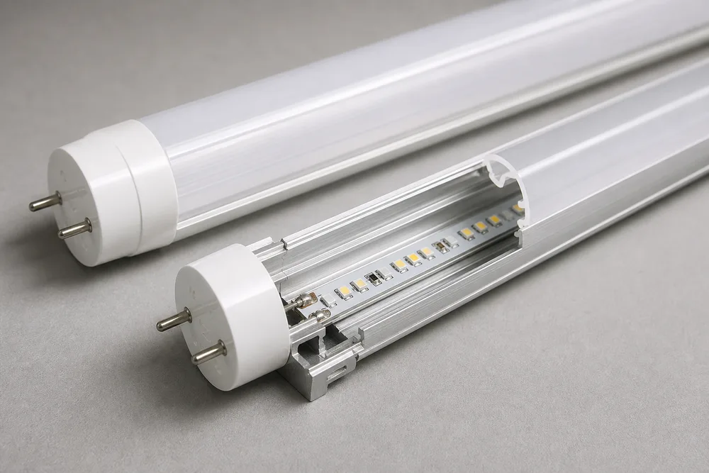 2026 หลอด LED T8 PC ด้านนอกและตัวเรือนอลูมิเนียมด้านในสำหรับ OEM และชุดประกอบหลอดไฟป้ายส่วนตัว