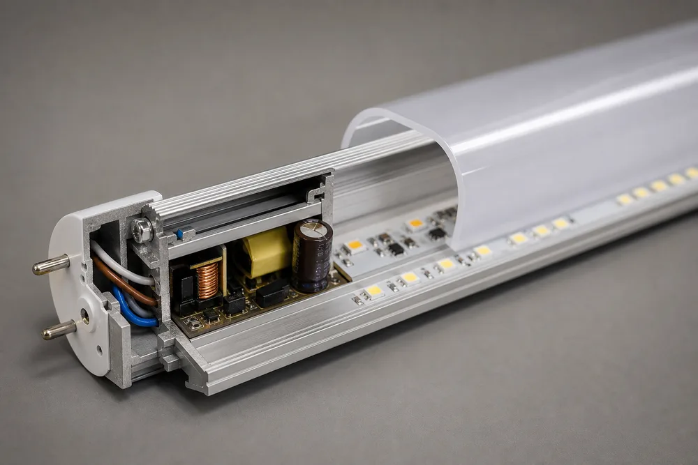 เหตุใดจึงเลือกตัวโครงหลอด LED T12 ครึ่งอลูมิเนียม ครึ่งพลาสติก